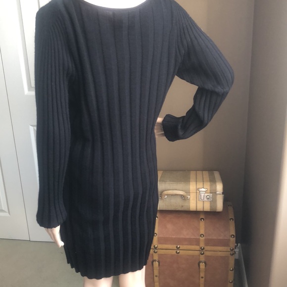 IDO la vie Black Ribbed Sweater Dress - Picture 6 of 8